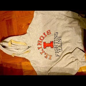 Cropped Illini hoodie. Size large